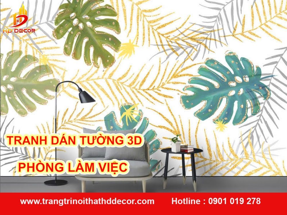 tranh dán tường phòng làm việc 