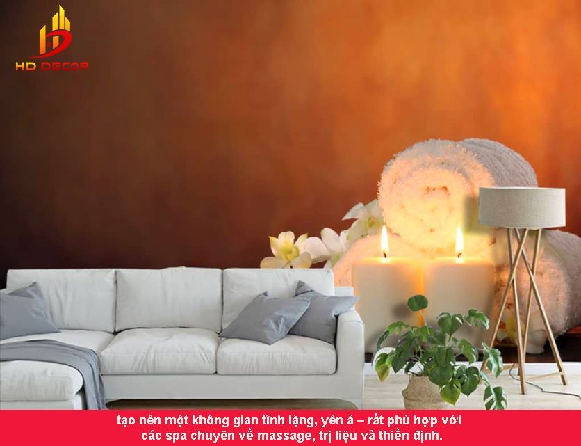 tranh dán tường spa phong cách thiền định