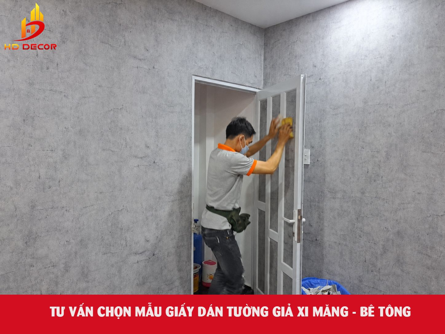 tư vấn chọn mẫu giấy dán tường bê tông - xi măng