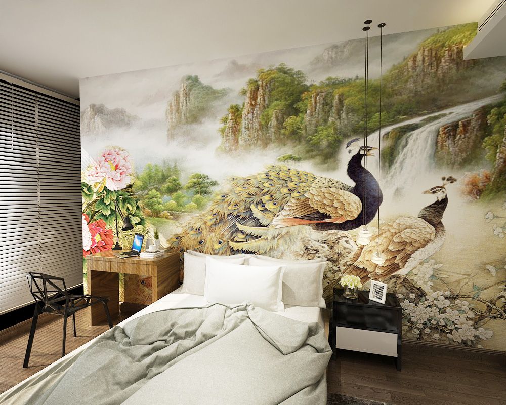 ứng dụng của tranh dán tường 3d cho phòng ngủ