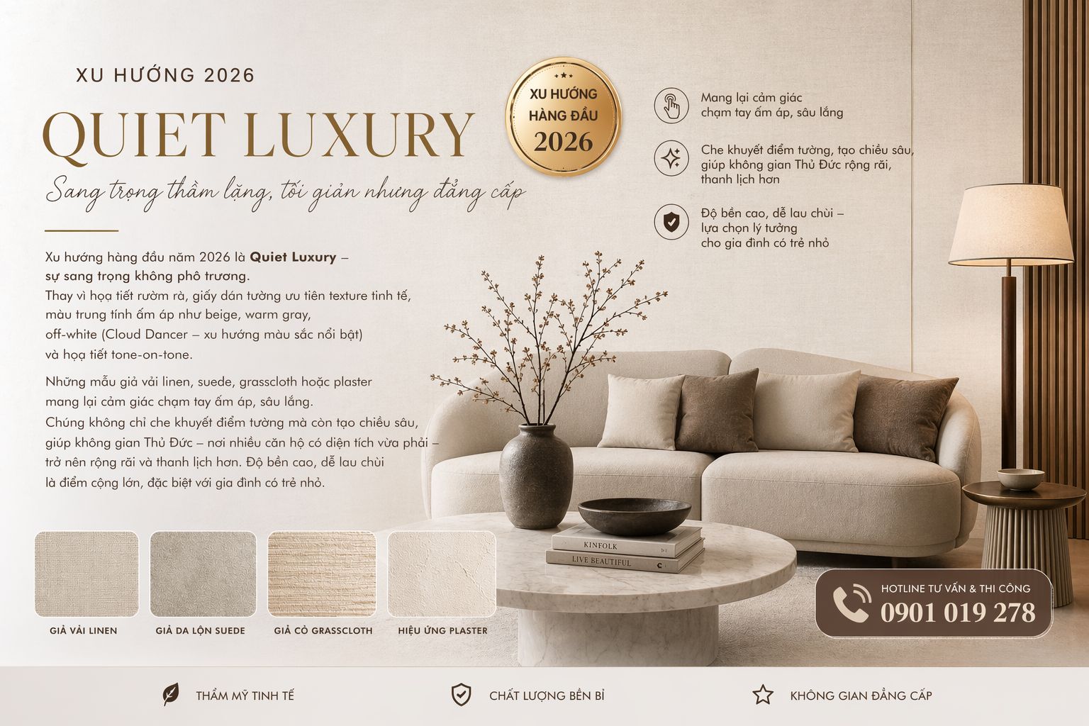 Quiet Luxury – Sang trọng thầm lặng, tối giản nhưng đẳng cấp