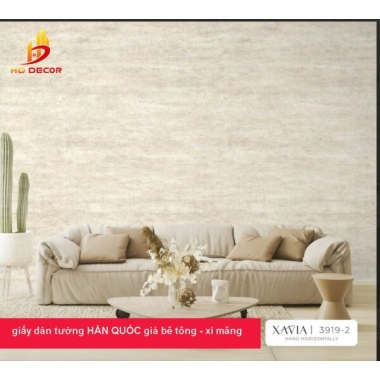 GIẤY DÁN TƯỜNG HÀN QUỐC GIẢ XI MĂNG - XAVIA 3919 - 2 