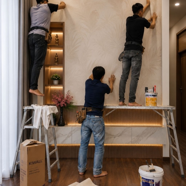 THI CÔNG GIẤY DÁN TƯỜNG QUẬN BÌNH TÂN 