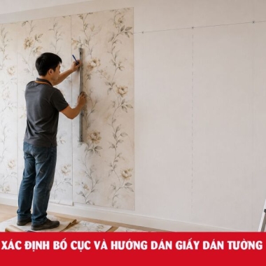 QUY TRÌNH THI CÔNG GIẤY DÁN TƯỜNG 
