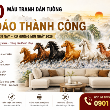 + 40 MẪU TRANH DÁN TƯỜNG MÃ ĐÁO THÀNH CÔNG ĐẸP NHẤT HIỆN NAY 