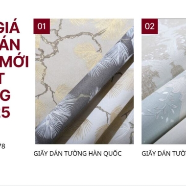 BÁNG GIÁ GIẤY DÁN TƯỜNG MỚI NHẤT THÁNG 9 2025 BÁNG GIÁ GIẤY DÁN TƯỜNG MỚI NHẤT THÁNG 9 2025