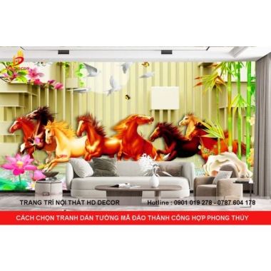 CÁCH CHỌN TRANH DÁN TƯỜNG 3D MÃ ĐÁO THÀNH CÔNG HỢP PHONG THỦY