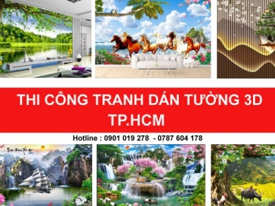 CHUYÊN PHÂN PHỐI VÀ THI CÔNG TRANH DÁN TƯỜNG 3D TẠI TP.HCM