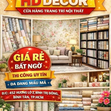 CỬA HÀNG BÁN GIẤY DÁN TƯỜNG GIÁ RẺ QUẬN TÂN PHÚ 