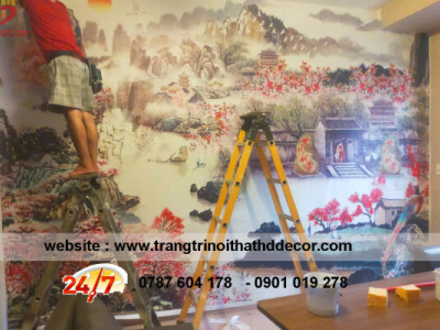 DỊCH VỤ DÁN TƯỜNG TẠI NHÀ TẠI TP.HCM  - THI CÔNG GIẤY DÁN TƯỜNG TRONG NGÀY