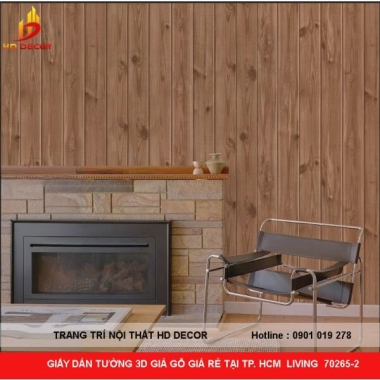 GIẤY DÁN TƯỜNG 3D GIẢ GỖ GIÁ RẺ TẠI TP. HCM  LIVING  70265-2