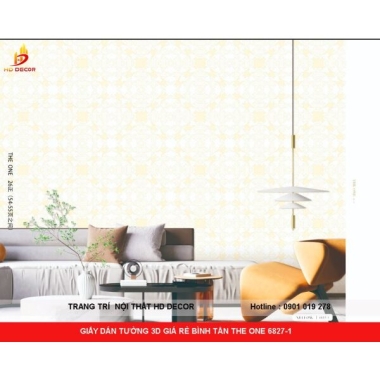 GIẤY DÁN TƯỜNG 3D GIÁ RẺ BÌNH TÂN THE ONE 6827-1