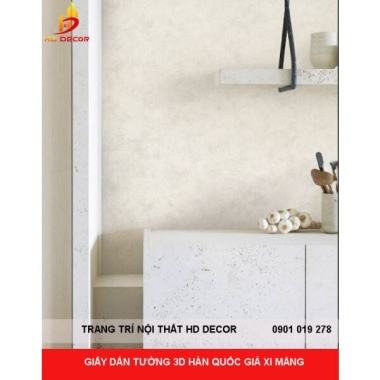 GIẤY DÁN TƯỜNG 3D HÀN QUỐC GIẢ XI MĂNG 