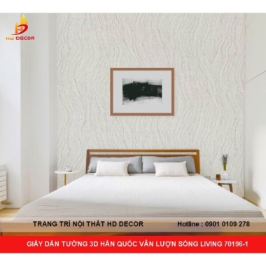 GIẤY DÁN TƯỜNG 3D HÀN QUỐC VÂN LƯỢN SÓNG LIVING 70196-1 