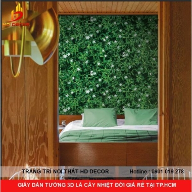 GIẤY DÁN TƯỜNG 3D LÁ CÂY NHIỆT ĐỚI GIÁ RẺ TẠI TP.HCM 