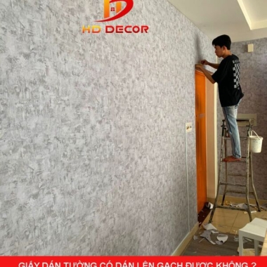 GIẤY DÁN TƯỜNG CÓ DÁN LÊN GẠCH ĐƯỢC KHÔNG ?  GIẤY DÁN TƯỜNG CÓ DÁN LÊN GẠCH ĐƯỢC KHÔNG ?