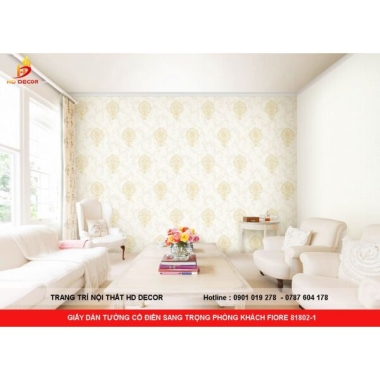 GIẤY DÁN TƯỜNG CỔ ĐIỂN SANG TRỌNG PHÒNG KHÁCH FIORE 81802-1 