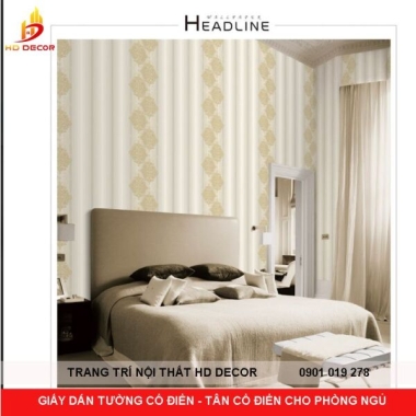 GIẤY DÁN TƯỜNG CỔ ĐIỂN - TÂN CỔ ĐIỂN CHO PHÒNG NGỦ 