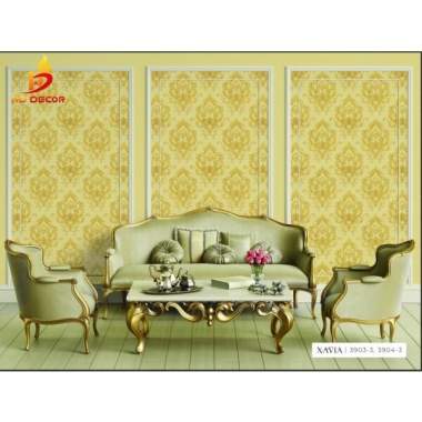 GIẤY DÁN TƯỜNG CỔ ĐIỂN XAVIA CHO PHÒNG KHÁCH 3904-3 