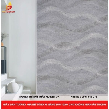 GIẤY DÁN TƯỜNG  GIẢ BÊ TÔNG XI MĂNG ĐỘC ĐÁO CHO KHÔNG GIAN ẤN TƯỢNG 