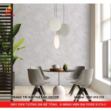 GIẤY DÁN TƯỜNG GIẢ BÊ TÔNG . XI MĂNG HIỆN ĐẠI FIORE 81274-2