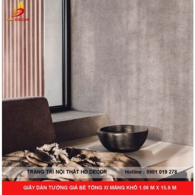 GIẤY DÁN TƯỜNG GIẢ BÊ TÔNG XI MĂNG KHỔ 1.06 M X 15.6 M 