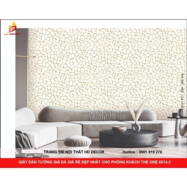 GIẤY DÁN TƯỜNG GIẢ ĐÁ GIÁ RẺ ĐẸP NHẤT CHO PHÒNG KHÁCH THE ONE 6814-2 