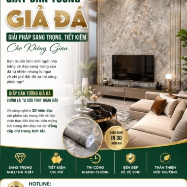 GIẤY DÁN TƯỜNG GIẢ ĐÁ - GIẢI PHÁP SANG TRỌNG TIẾT KIỆM CHO KHÔNG GIAN 