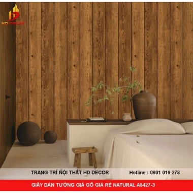 GIẤY DÁN TƯỜNG GIẢ GỖ GIÁ RẺ NATURAL A8427-3