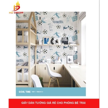 GIẤY DÁN TƯỜNG GIÁ RẺ PHÒNG BÉ TRAI 