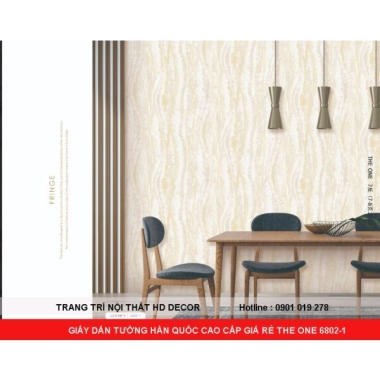 GIẤY DÁN TƯỜNG HÀN QUỐC CAO CẤP GIÁ RẺ THE ONE 6802-1