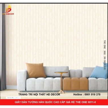 GIẤY DÁN TƯỜNG HÀN QUỐC CAO CẤP GIÁ RẺ THE ONE 6811-6