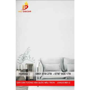 GIẤY DÁN TƯỜNG HÀN QUỐC CHO PHÒNG KHÁCH HIỆN ĐẠI MẪU TRƠN JOINUS 8601- 2  