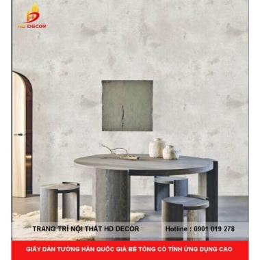 GIẤY DÁN TƯỜNG HÀN QUỐC GIẢ BÊ TÔNG CÓ TÍNH ỨNG DỤNG CAO 