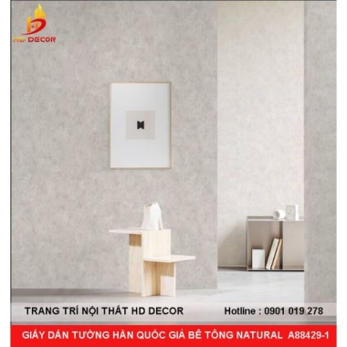 GIẤY DÁN TƯỜNG HÀN QUỐC GIẢ BÊ TÔNG NATURAL  A88429-1