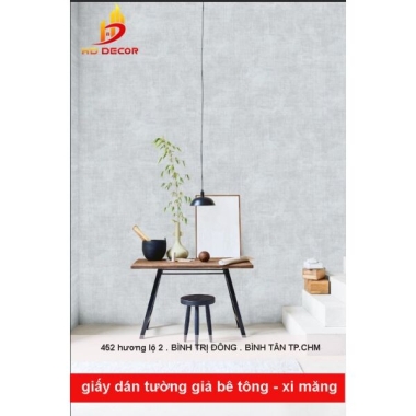 GIẤY DÁN TƯỜNG HÀN QUỐC GIẢ BÊ TÔNG - XI MĂNG CHO PHÒNG KHÁCH JOINUS 8603-1 