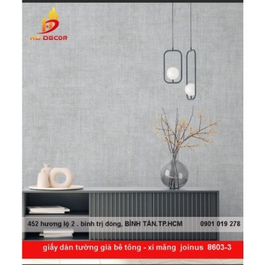 GIẤY DÁN TƯỜNG HÀN QUỐC GIẢ BÊ TÔNG - XI MĂNG CHO PHÒNG KHÁCH JOINUS 8603-3