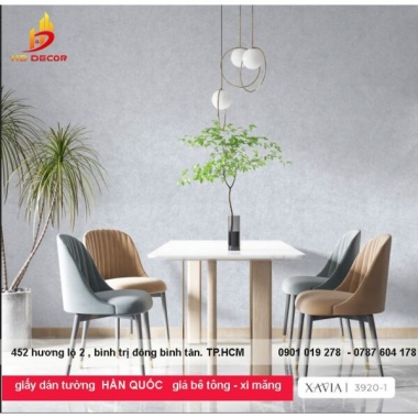 GIẤY DÁN TƯỜNG HÀN QUỐC GIẢ BÊ TÔNG - XI MĂNG XAVIA 3920 - 1