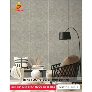 GIẤY DÁN TƯỜNG HÀN QUỐC GIẢ BÊ TÔNG - XI MĂNG XAVIA 3921-3 