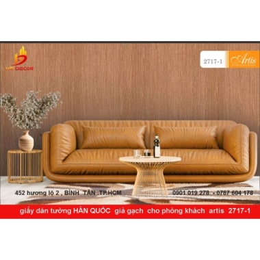 GIẤY DÁN TƯỜNG HÀN QUỐC GIẢ GỖ  CHO PHÒNG KHÁCH ARTIS 2717-1 