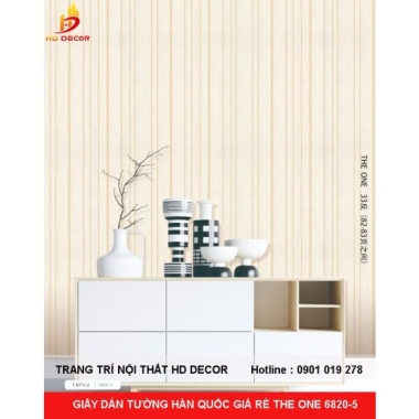 GIẤY DÁN TƯỜNG HÀN QUỐC GIÁ RẺ THE ONE 6820-5 