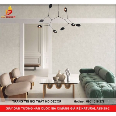 GIẤY DÁN TƯỜNG HÀN QUỐC GIẢ XI MĂNG GIÁ RẺ NATURAL A88429-2