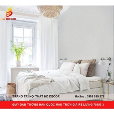 GIẤY DÁN TƯỜNG HÀN QUỐC MẪU TRƠN GIÁ RẺ LIVING 70255-3
