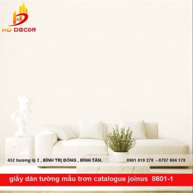 GIẤY DÁN TƯỜNG HÀN QUỐC PHÒNG KHÁCH HIỆN ĐẠI MẪU TRƠN JOINUS 8601-1 