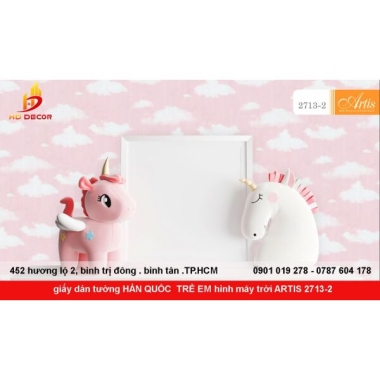 GIẤY DÁN TƯỜNG HÀN QUỐC TRẺ EM HÌNH MÂY TRỜI ARTIS 2713-1