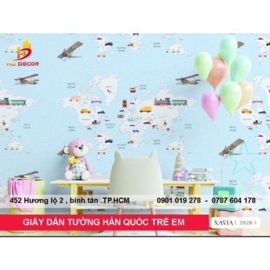 GIẤY DÁN TƯỜNG HÀN QUỐC TRẺ EM XAVIA 3928 - 1