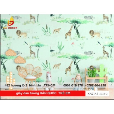 GIẤY DÁN TƯỜNG HÀN QUỐC TRẺ EM   XAVIA 3933-2  