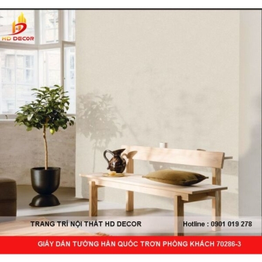 GIẤY DÁN TƯỜNG HÀN QUỐC TRƠN PHÒNG KHÁCH 70286-3