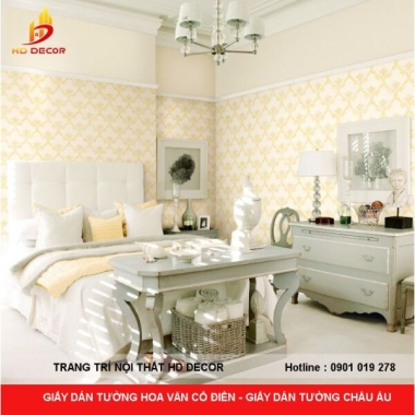 GIẤY DÁN TƯỜNG HOA VĂN CỔ ĐIỂN - GIẤY DÁN TƯỜNG CHÂU ÂU 