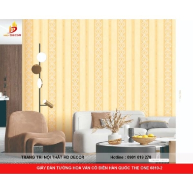 GIẤY DÁN TƯỜNG HOA VĂN CỔ ĐIỂN HÀN QUỐC THE ONE 6810-2